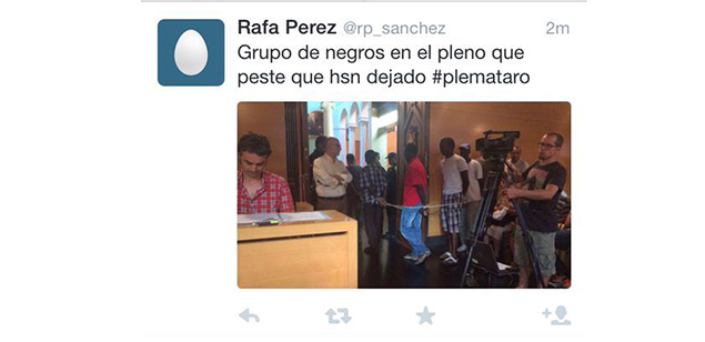 Captura de pantalla de la polémica piada