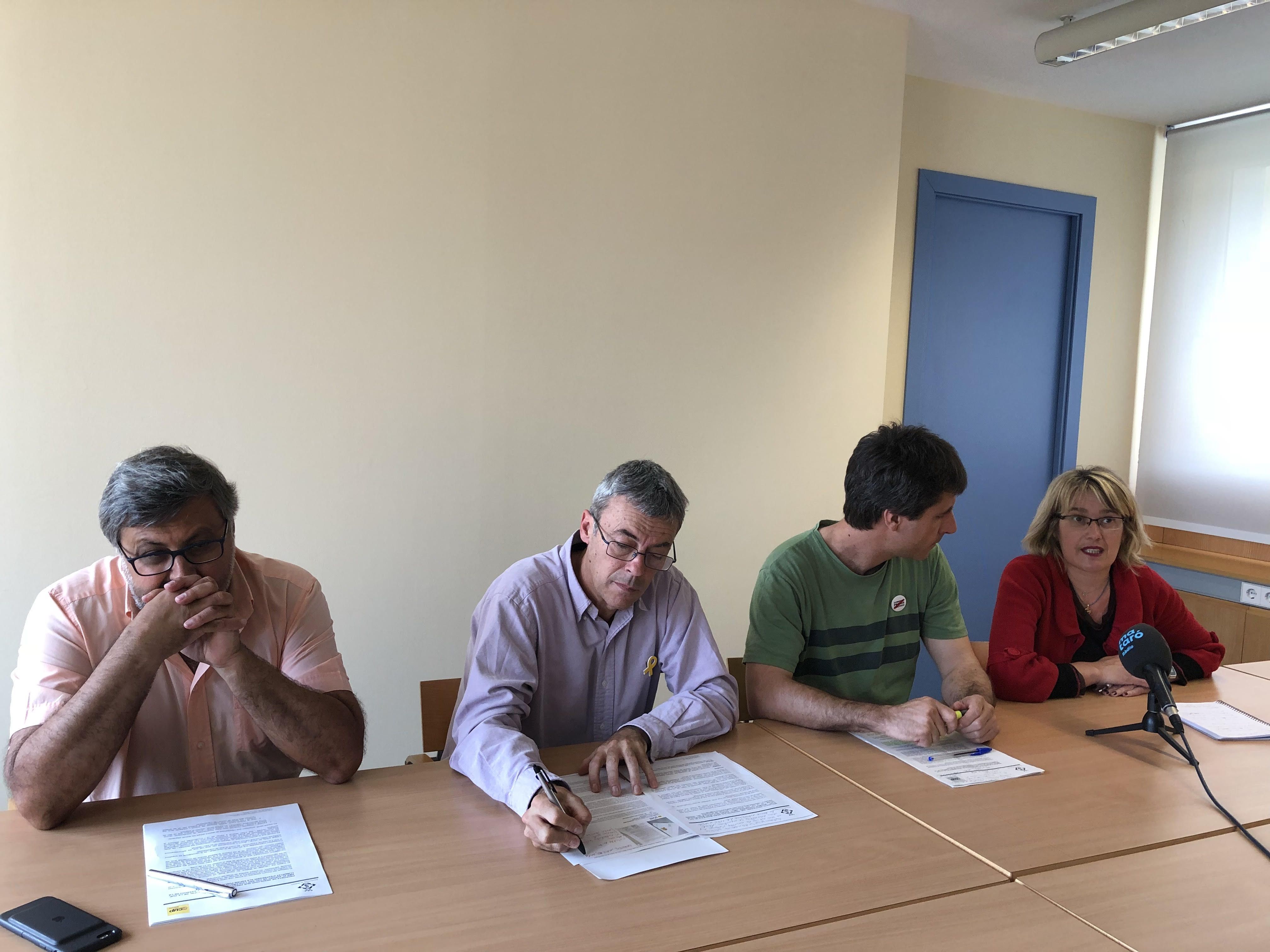 Los representantes de los cuatro partidos.