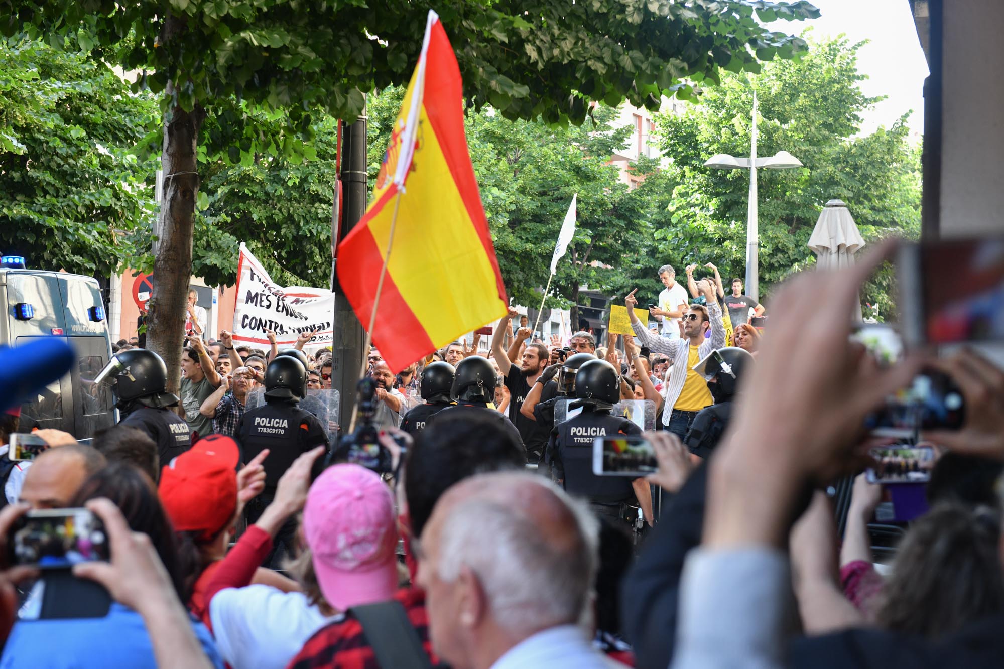 Manifestació espanyolista a Mataró, de fa uns mesos. Foto: R.Gallofré