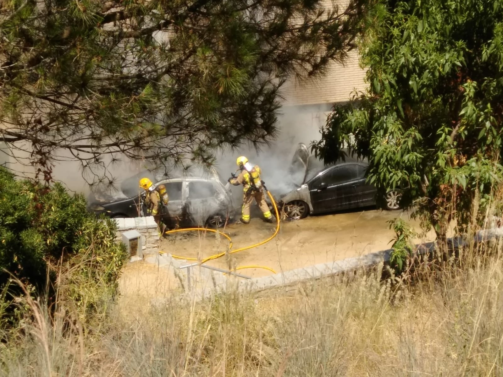 Imagen del incendio. Foto: Cedida por Cerdanyola Directo / M. M.