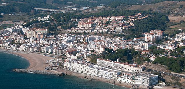 Vista aérea de la comarca del Maresme.