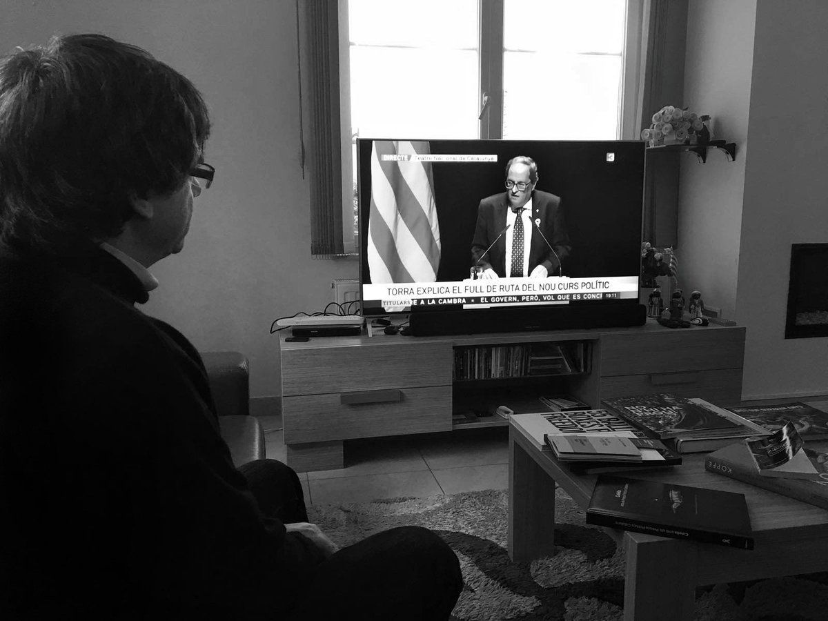 La foto colgada por Puigdemont