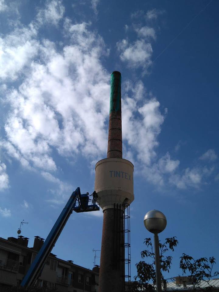 La chimenea de Tintex. Foto: Aurora Ortega
