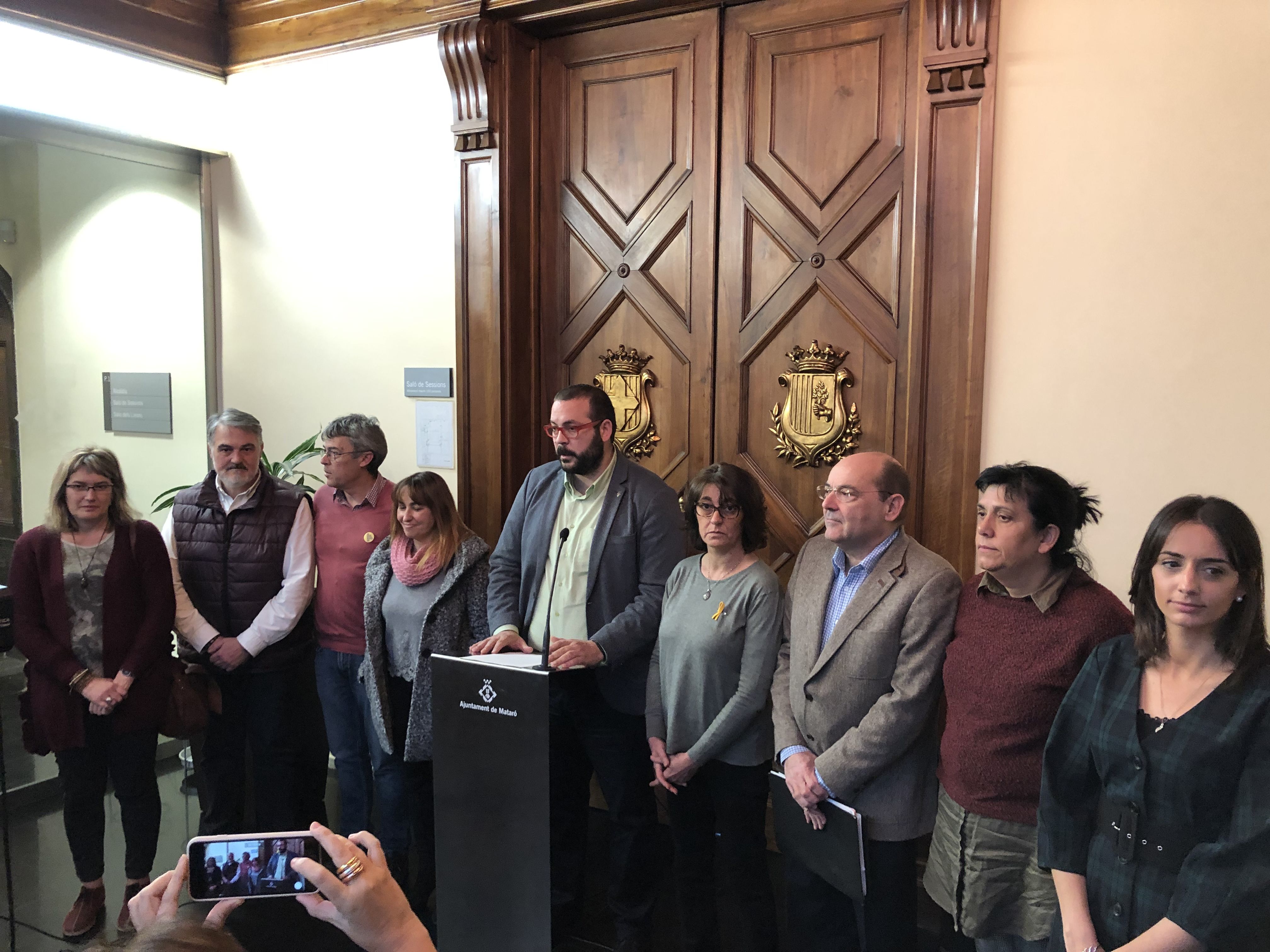 Els partits representats en la declaració institucional.