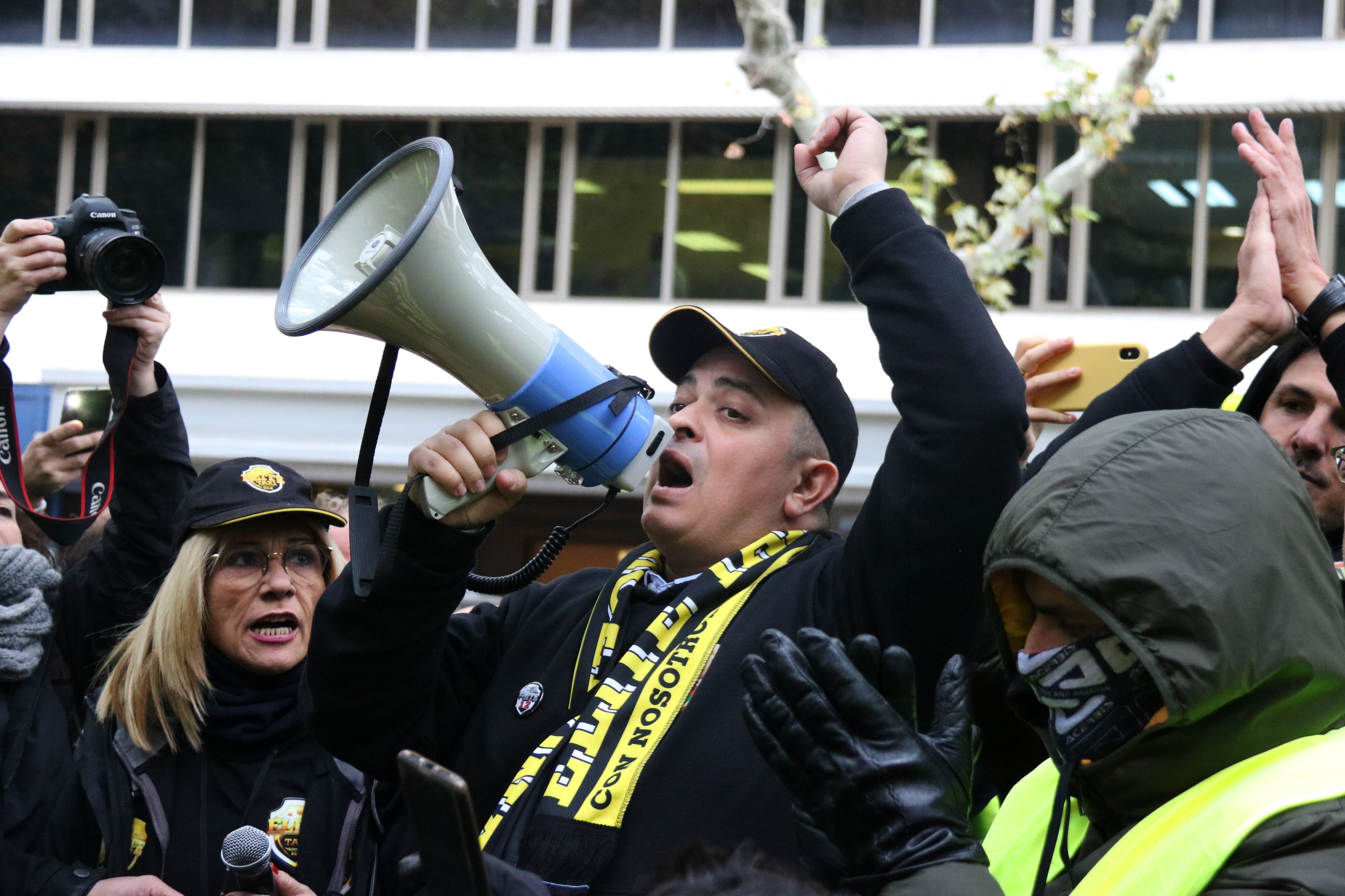 Protestas de taxistas en Barcelona. Foto: ACN