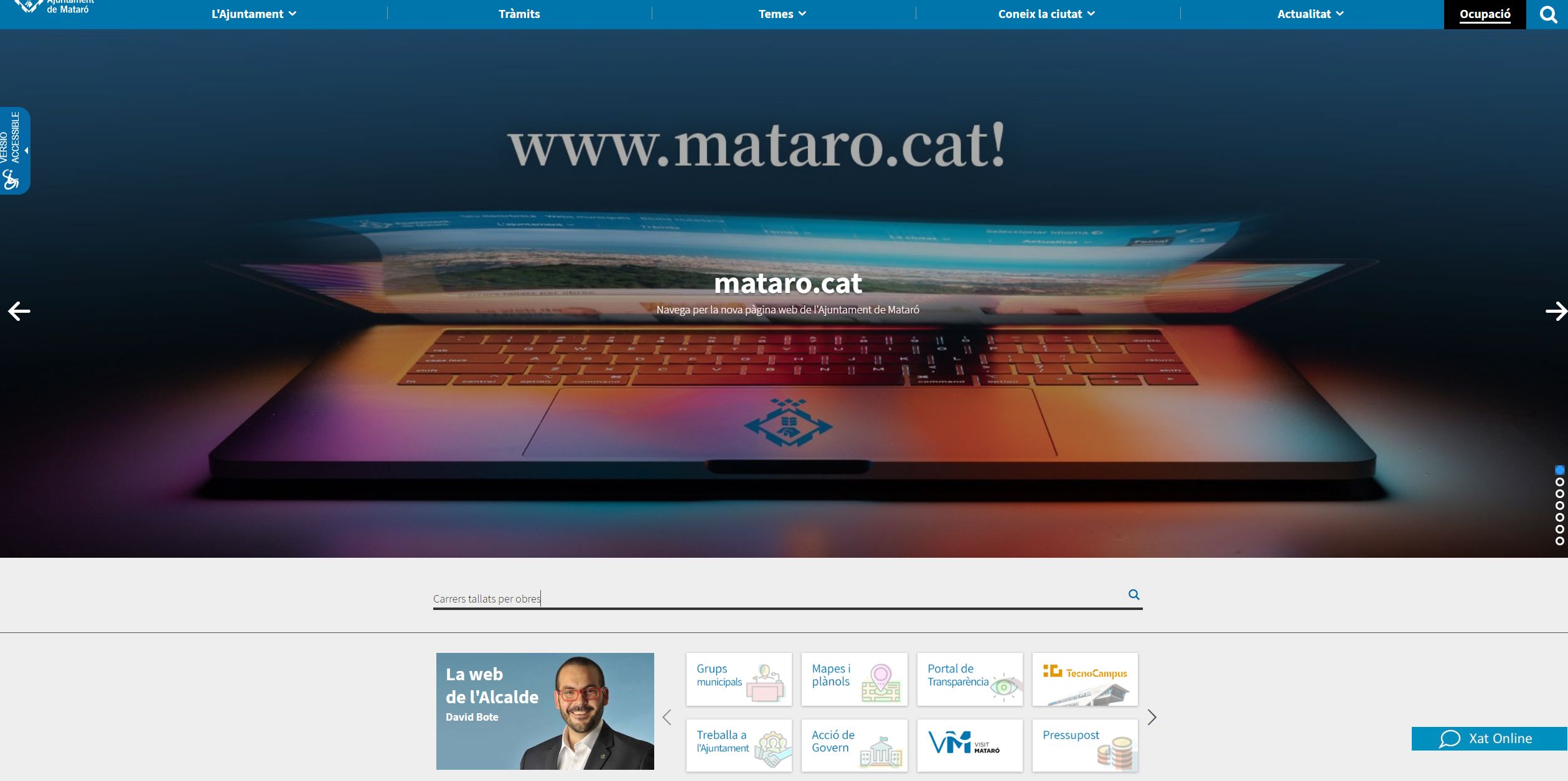Imatge del nou espai web.