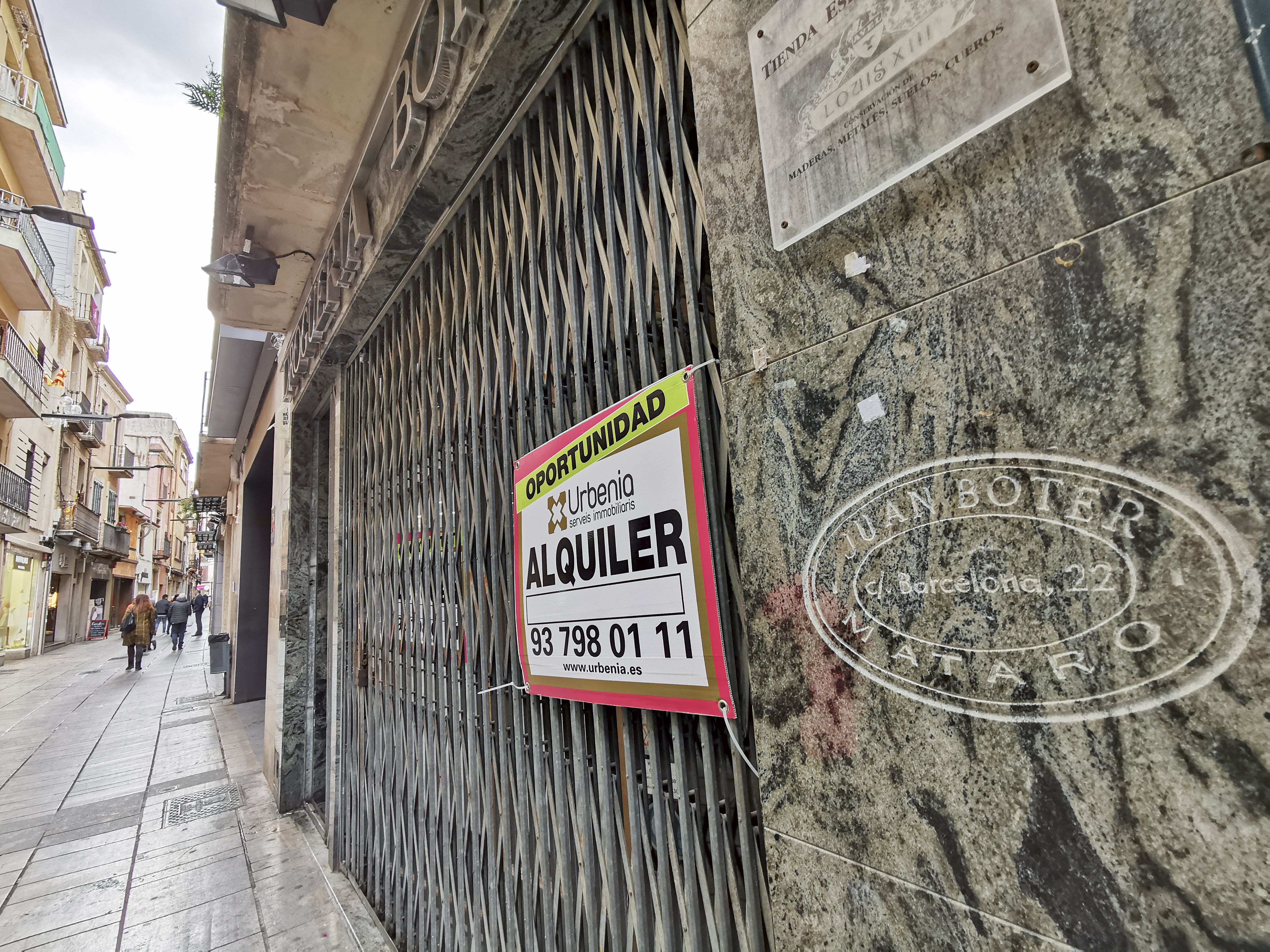 Un establiment en lloguer a Mataró, un dels àmbits on hi haurà ajuts per fer front a la pandèmia