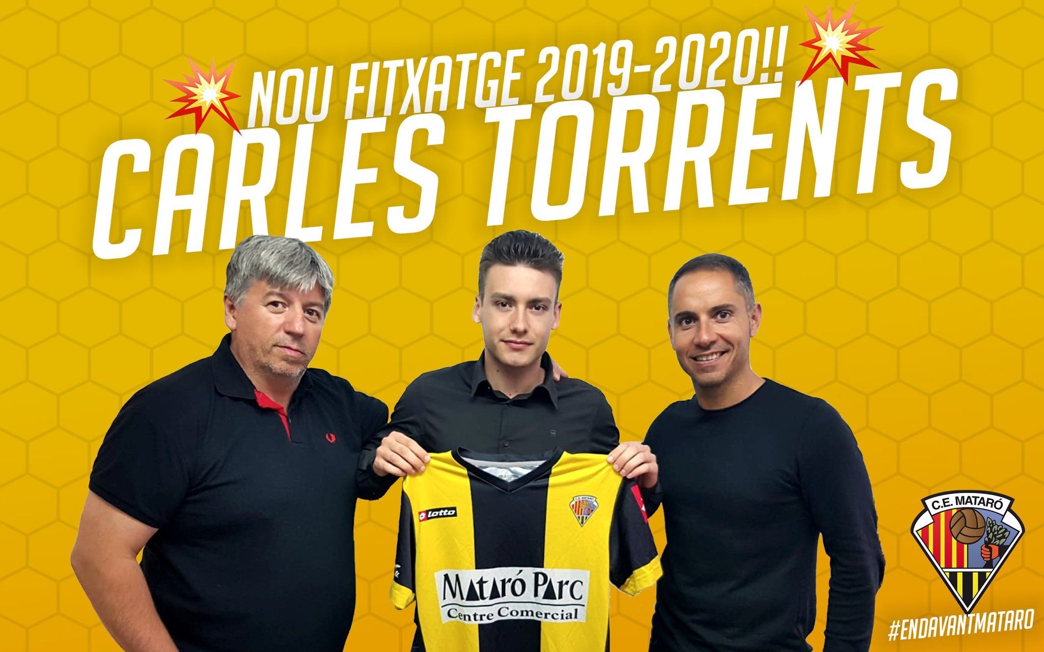 Carles Torrents, nuevo fichaje del Mataró. Foto: CE Mataró.
