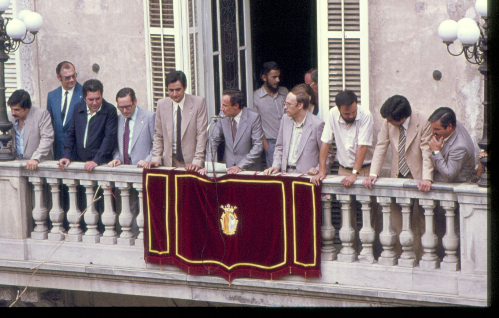 El Llamamiento del año 1979, con el alcalde Joan Majó. Foto: Josep Maria Clariana (cedida por Cultura Mataró)