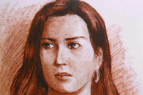 Dibujo de un retrato femenino de Puiggalí (2000) Dibujo de un retrato femenino de Puiggalí (2000)