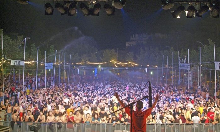 ruixada al parc vell