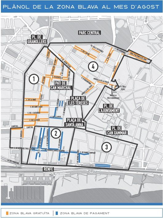 Zones blaves al mes d'agost Zones blaves al mes d'agost