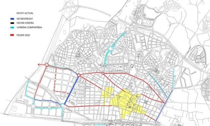 Mapa dels nous carrils