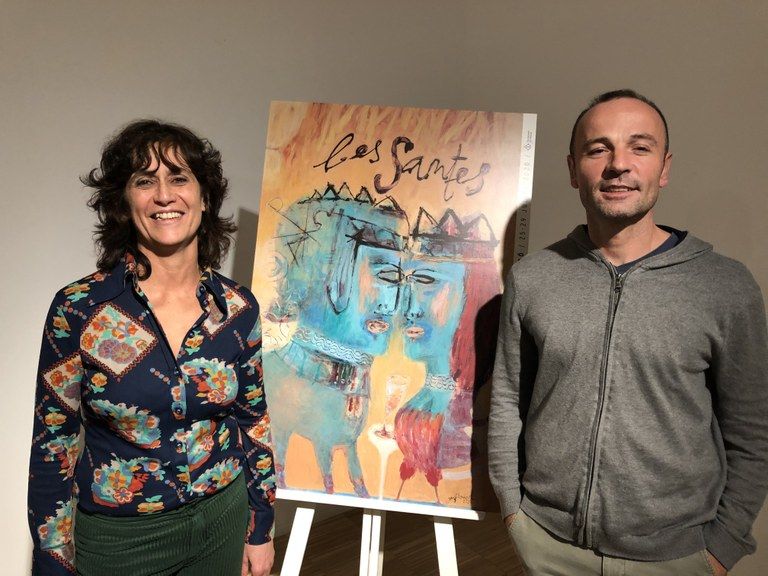 Pere Masramon, amb Marta Floriach. 