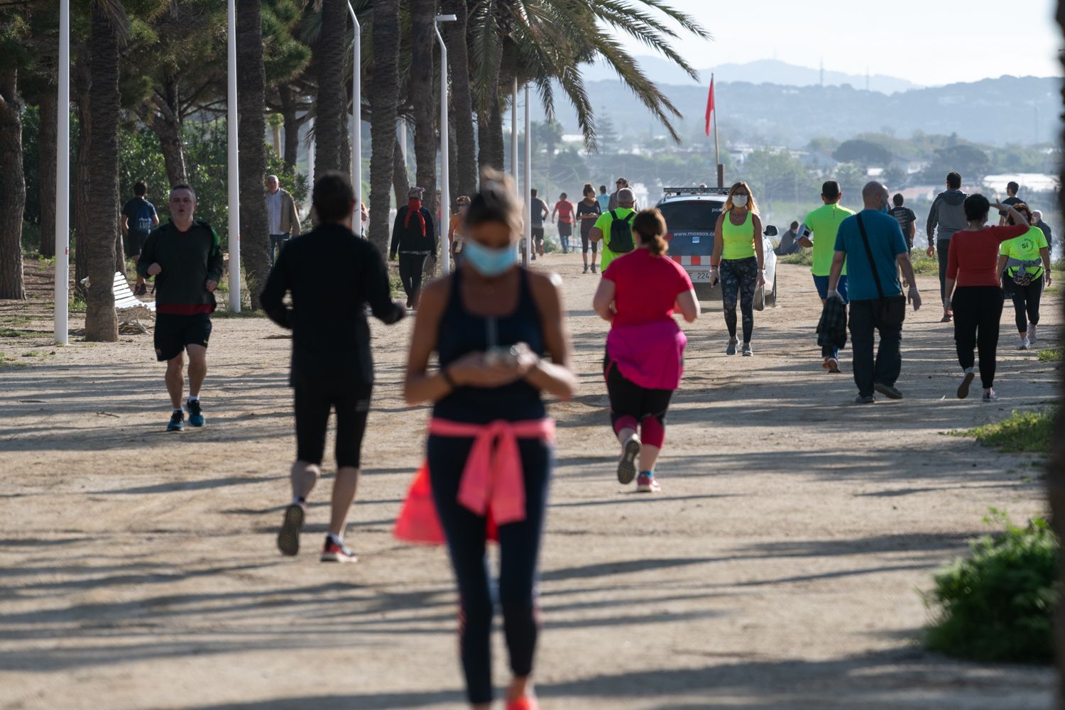 Primer día de deporte al paseo del Callao, sábado día 2 por la mañana. Fotografías: R.Gallofré
