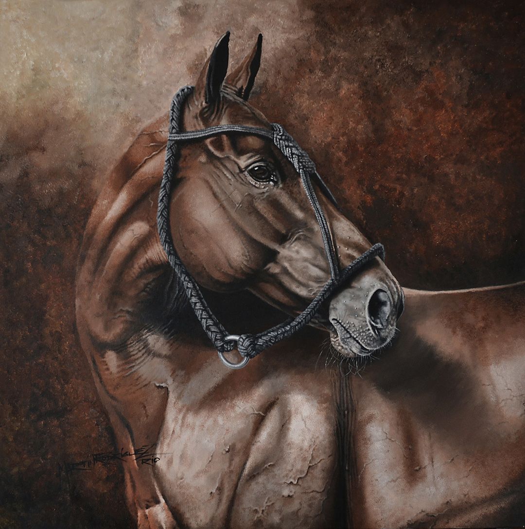 Una de las obras de la exposición 'Caballos' de Martín Rodríguez Río