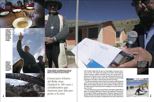 Reproducció de dues de les nou pàgines del reportatge