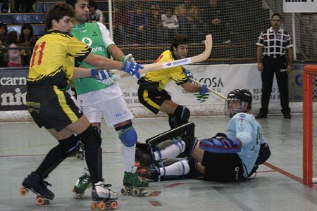 Un momento del partido de sábado.