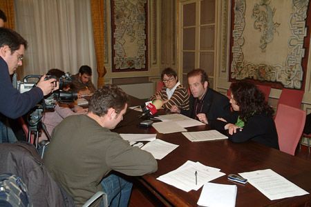 Un momento de la rueda de prensa Un momento de la rueda de prensa