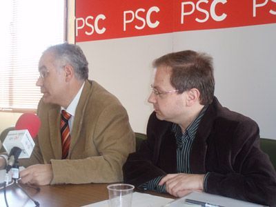 Baron y Bassas durante la presentación de la candidatura del PSC. Baron y Bassas durante la presentación de la candidatura del PSC.