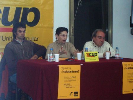 Safont-Elige, Serra y de Jòdar durante el acto.