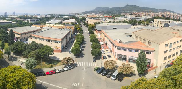 Panoràmica del polígon industrial de Pla d'en Boet a Mataró. 