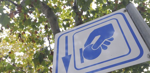 Indicador de Zona Blava a Mataró. Indicador de Zona Blava a Mataró.