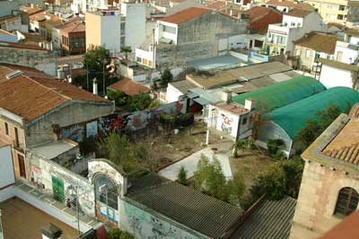 Vista aèria del Pati del Cafè Nou.