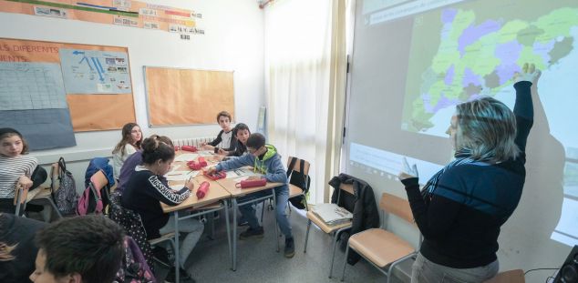 Una aula del Joan Coromines