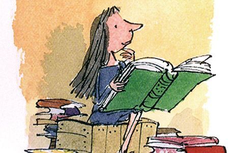 El personatge de Matilda, il·lustrat per Quentin Blake El personatge de Matilda, il·lustrat per Quentin Blake