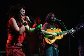 El grupo madrileño, durante un concierto en Mataró El grupo madrileño, durante un concierto en Mataró