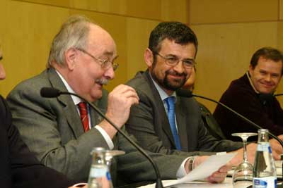 Boter de Palau y Salvador Milà durante el acto. Boter de Palau y Salvador Milà durante el acto.