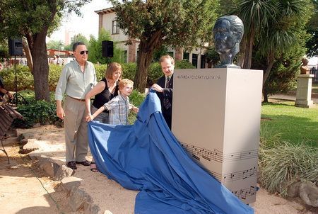 Inauguración de la escultura, el pasado domingo