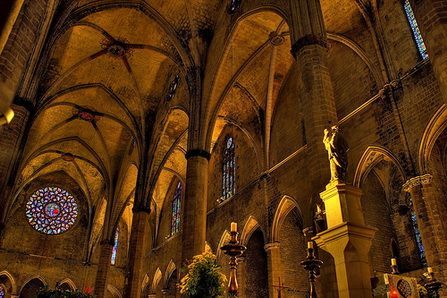 Interior de Santa maria del Mar Interior de Santa maria del Mar