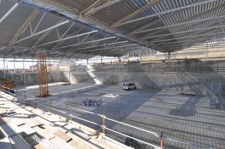 Sido actual de las obras del Pabellón de la calle Euskadi Sido actual de las obras del Pabellón de la calle Euskadi
