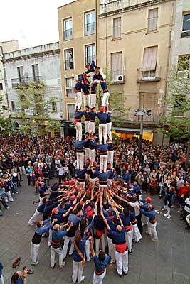 Castell levantado en la Diada de Sant Jordi del año pasado.