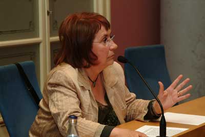 Colomer durante la conferencia de ayer Colomer durante la conferencia de ayer