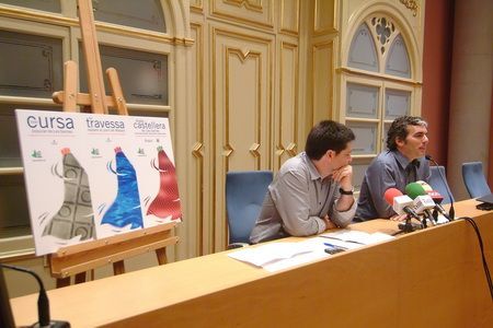 Pera i Penedès durant la presentació de les Santes 2009
