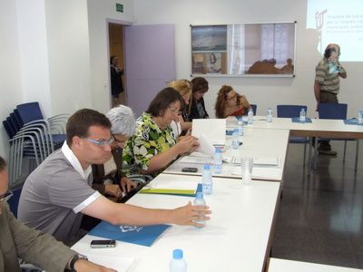Los regidores de las diferentes villas, con Carme Esteban al centro Los regidores de las diferentes villas, con Carme Esteban al centro