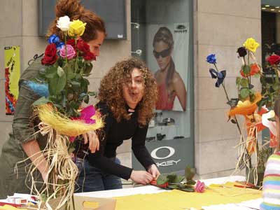 Parada de roises por Sant Jordi Parada de roises por Sant Jordi
